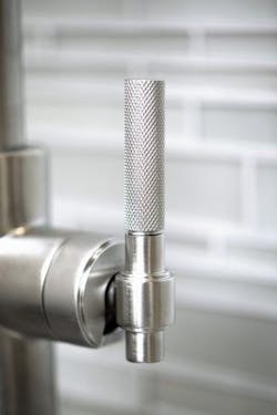 Newport Brass Muncy Pull Down Kitchen Faucet handle Stainless Steel PVD Newport Brass Muncy Pull Down Kitchen Faucet handle Stainless Steel PVD