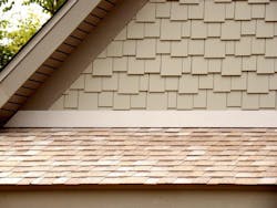 AZEK Shingle staggered composite AZEK Shingle staggered composite
