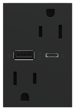 Legrand Adorne Ultra Fast USB Outlet black Legrand Adorne Ultra Fast USB Outlet black