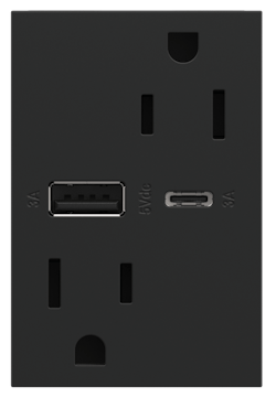 Legrand Adorne Ultra Fast USB Outlet black Legrand Adorne Ultra Fast USB Outlet black