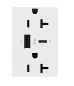 Legrand Adorne Ultra Fast USB Outlet white Legrand Adorne Ultra Fast USB Outlet white