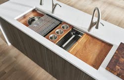 Ruvati Dual Tier Workstation Ledge Sink angle Ruvati Dual Tier Workstation Ledge Sink angle