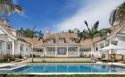 Exterior view of the Island Breeze house and pool, a 2023 BALA winner Exterior view of the Island Breeze house and pool, a 2023 BALA winner
