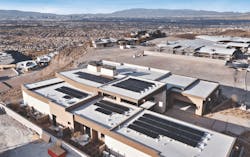 Solar panels on the roof of The New American Home 2024 provide renewable energy Solar panels on the roof of The New American Home 2024 provide renewable energy