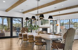 Dining space and living room in Saguaro Serenity, a 2023 BALA winner Dining space and living room in Saguaro Serenity, a 2023 BALA winner