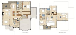 Floor plans for GMD Design Group's luxury production home, The Glenwood Floor plans for GMD Design Group's luxury production home, The Glenwood
