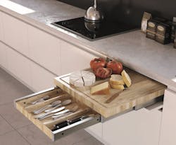 Richelieu Blade cutting board and cutlery storage drawer Richelieu Blade cutting board and cutlery storage drawer