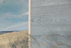 Millboard Envello Shadow Line+ siding in Salt Blue Millboard Envello Shadow Line+ siding in Salt Blue