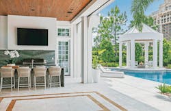 Outdoor TV and dining at The Pearl, 1 2023 BALA winner Outdoor TV and dining at The Pearl, 1 2023 BALA winner