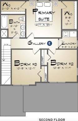 Second Floor Plan For The Southwood Detached Starter Home Second Floor Plan For The Southwood Detached Starter Home