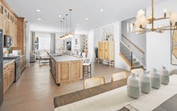 The kitchen and dining area in a 2023 BALA-winning townhouse design The kitchen and dining area in a 2023 BALA-winning townhouse design