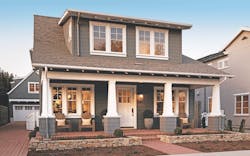 Exterior view of a 2023 BALA winner with an ADU above the garage Exterior view of a 2023 BALA winner with an ADU above the garage