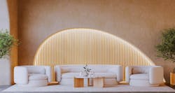 Siting area with Alloy LED lights in background Siting area with Alloy LED lights in background