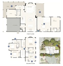 Floor plan for a small-lot design by Dahlin Architecture | Planning | Interiors. Floor plan: Bright Black Floor plan for a small-lot design by Dahlin Architecture | Planning | Interiors. Floor plan: Bright Black
