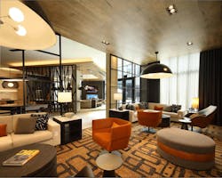 The Laureate affordable housing interior lobby amenities The Laureate affordable housing interior lobby amenities