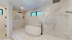 The Ridge healthy home primary bathroom The Ridge healthy home primary bathroom