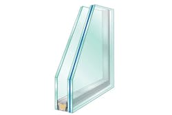 Dual-pane window with laminated glass Dual-pane window with laminated glass