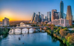 Austin, Texas skyline at sunset Austin, Texas skyline at sunset