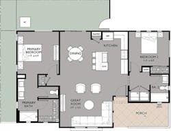 Floor plan 4 at The Havenly single-family rental community in Arizona. Floor plan 4 at The Havenly single-family rental community in Arizona.