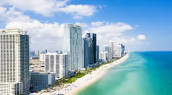 View of Miami city skyline
