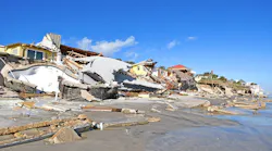 Homes in Florida in the aftermath of a hurricane