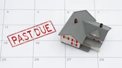 A calendar is stamped with 'Past Due' in red ink