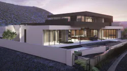 Rendering of the rear elevation of the The New American Home 2025