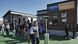 Attendees explore model show homes at Show Village Attendees explore model show homes at Show Village