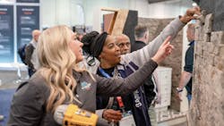 Product demonstrations on the show floor at the International Builders' Show. Product demonstrations on the show floor at the International Builders' Show.