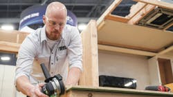 Construction skills demonstration at the International Builders' Show Construction skills demonstration at the International Builders' Show