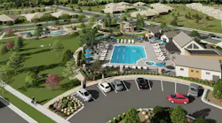 A rendering of the pool area in Sonders Fort Collins