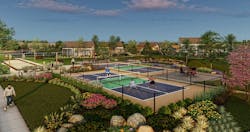 A rendering showing pickleball courts at Sonders A rendering showing pickleball courts at Sonders