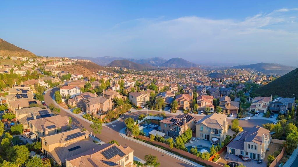 A residential neighborhood in San Marcos, Calif.