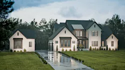 Front elevation of The Sedgewick luxury home designed by GMD Design.