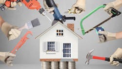 Home repairs using various tools as part of warranty work. Home repairs using various tools as part of warranty work.