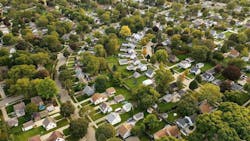Aerial view of residential area Aerial view of residential area