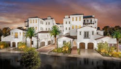 Exterior view of move-down homes at the Villas at Los Coyotes Country Club Exterior view of move-down homes at the Villas at Los Coyotes Country Club
