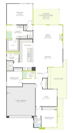 Floor plan for Plan 3 of Arrow Peak at Kyle Pointe in Las Vegas. Floor plan for Plan 3 of Arrow Peak at Kyle Pointe in Las Vegas.