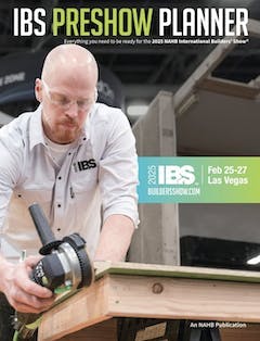 IBS 2025 Preshow Planner cover showing a construction skills demonstration at the Show IBS 2025 Preshow Planner cover showing a construction skills demonstration at the Show