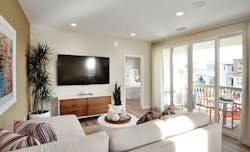 Living room space at Azure at Esencia Living room space at Azure at Esencia