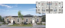 Front elevation of Champion Homes' Duplex model Front elevation of Champion Homes' Duplex model