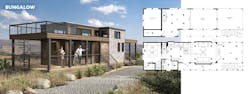 Cavco Homes Bungalow model floor plan and exterior Cavco Homes Bungalow model floor plan and exterior