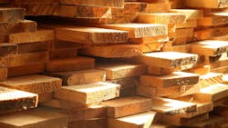 Closeup of stack of lumber Closeup of stack of lumber