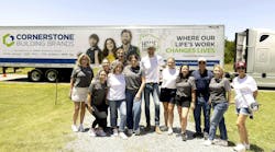 volunteered The team of volunteers that helped Habitat for Humanity renovate the home of an elderly couple in Tennessee. volunteered The team of volunteers that helped Habitat for Humanity renovate the home of an elderly couple in Tennessee.