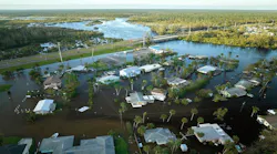 A residential area in Florida flooded in the aftermath of a hurricane