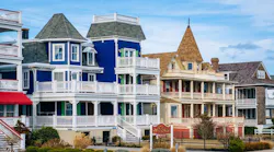 A row of Victorian homes in Cape May, N.J.