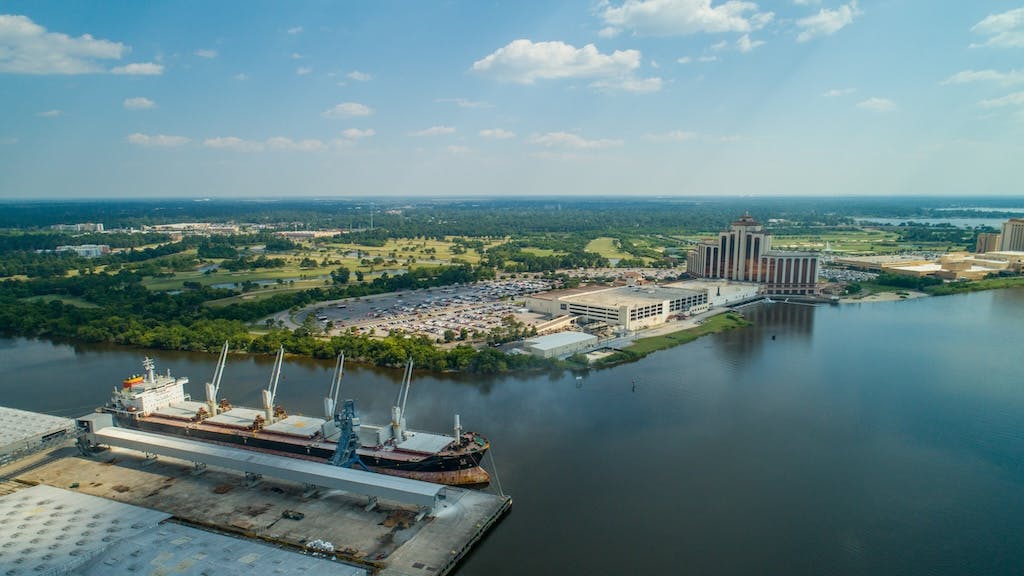 View of Lake Charles, La. from the water