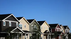 A row of townhomes