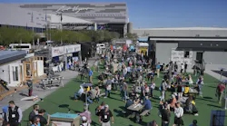 Attendees enjoying their time at IBS 2024 at the outdoor exhibits