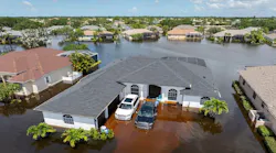 Homes in the Southeastern U.S. flooded from a natural disaster